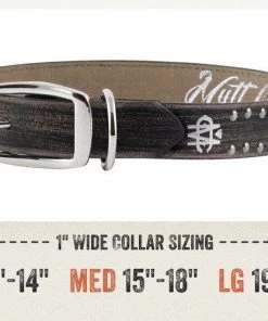 Furly's Pet Supply Dog Mutt Couture Distressed Leather Collar