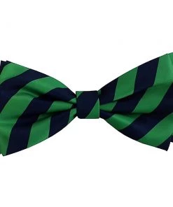 Huxley & Kent Harvey Dog Bow Tie Collar Attachment - Green & Navy Stripe