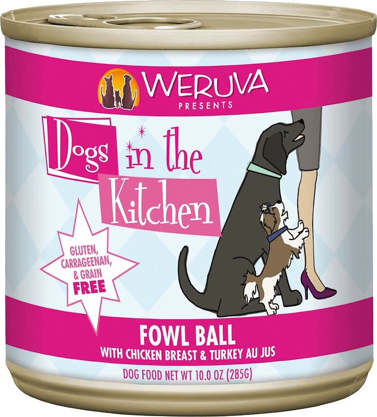Weruva Fowl Ball With Chicken Breast & Turkey Canned Dog Food 10oz 3 Weruva Fowl Ball With Chicken Breast & Turkey Canned Dog Food 10oz