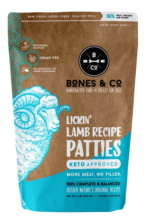 Bones & Co Frozen Raw Lamb Dog Food 3 Bones & Co Frozen Raw Lamb Dog Food