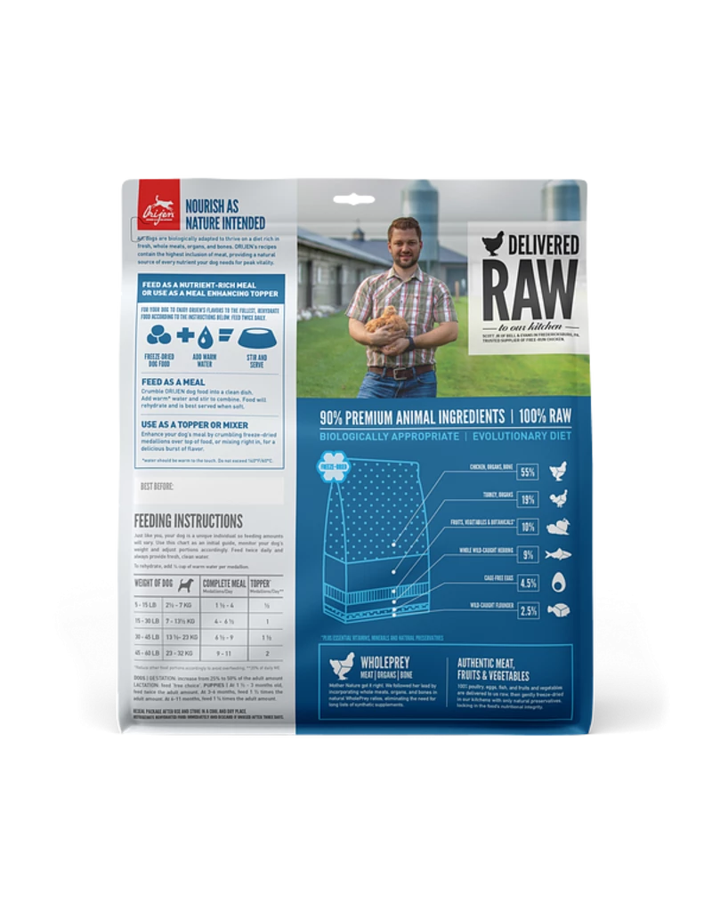 Orijen Freeze-Dried Original 16oz Food Toppers 4 Orijen Freeze-Dried Original 16oz Food Toppers