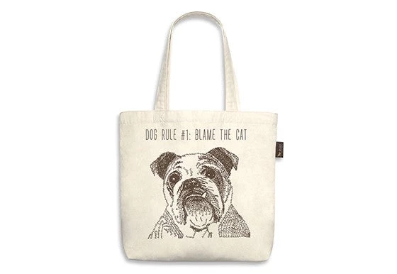 Furly's Pet Supply Bulldog Canvas Tote