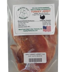 Healthy Pet Kitchen Turkey Jerky Dog Treats 3 Oz