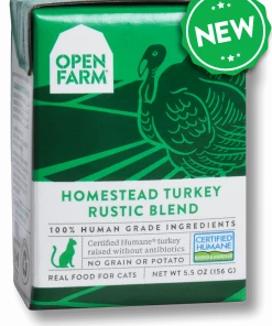 Open Farm Cat Homestead Turkey Rustic Blend 5.5 Oz Food & Treats