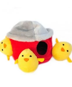 Furly's Pet Supply Zippy Burrow Chicken Hut Dog Toy